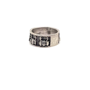 Wrap Around Embossed Cancer Zodiac Ring