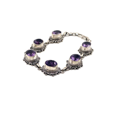 Ornate Amethyst Statement Bracelet