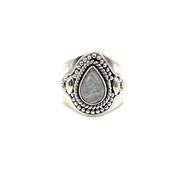 Roped Tear Drop Quartz Ring