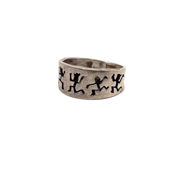 Enameled Kokopelli Statement Ring