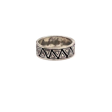 Geometric Triangle Band Ring