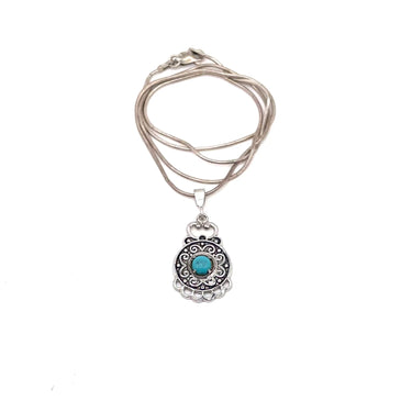 Ornate Turquoise Pendant Necklace