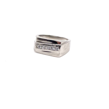 Modern C Z Inlay Ring