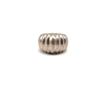 Modern Ribbed Shell Dome Ring