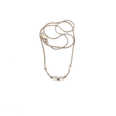 Minimal Cube & Orb Necklace