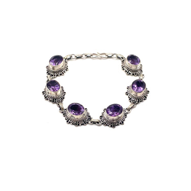 Ornate Amethyst Statement Bracelet