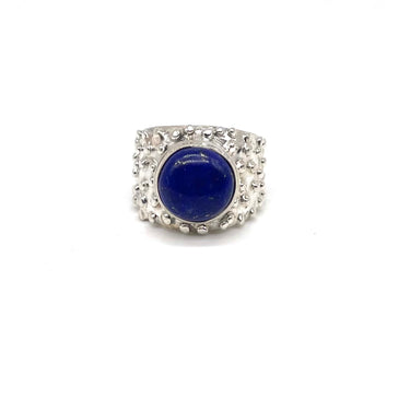 Pebbled Lapis Ring