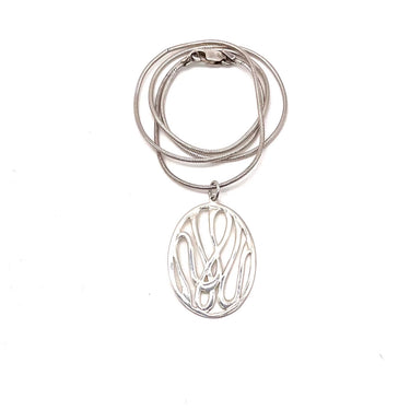 Open Work Abstract Pendant Necklace