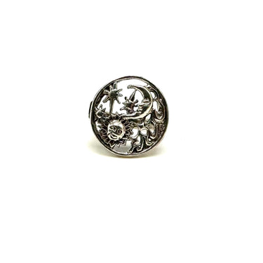 Sun & Moon Detailed Cut Out Ring