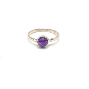 Petite Circle Amethyst Ring