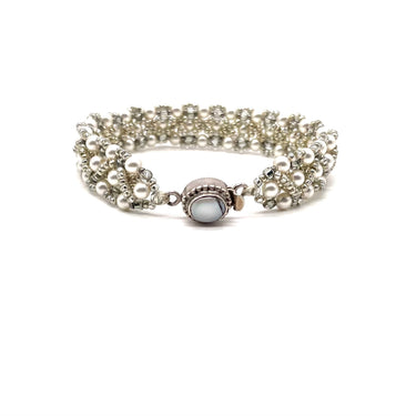 Pearl Cluster Link Bracelet