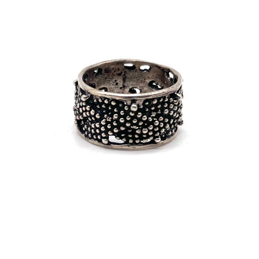 Pebbled Cluster Band Ring