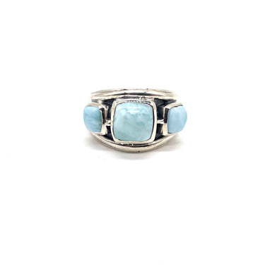 Triple Larimar Ring