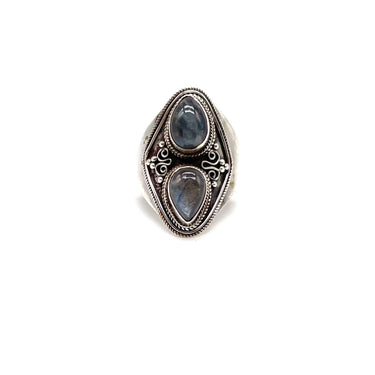 Ornate Double Labradorite Ring