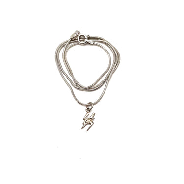 Petite Double Lightning Bolt Pendant Necklace