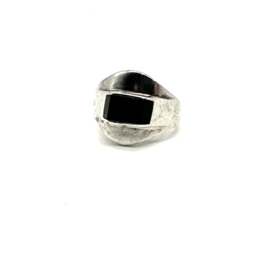 MEXICO Stamped Modern Onyx Ring