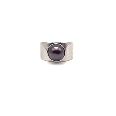 Modern Two Tone Orb Ring