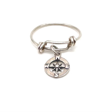 Compass Charm Ring