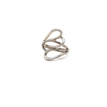 Twisted Interlocked Double Heart Ring