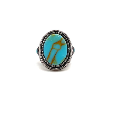 Ornate Turquoise Statement Ring