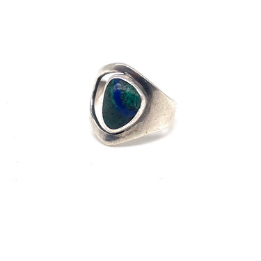 Vintage Azurite Cabochon Statement Ring