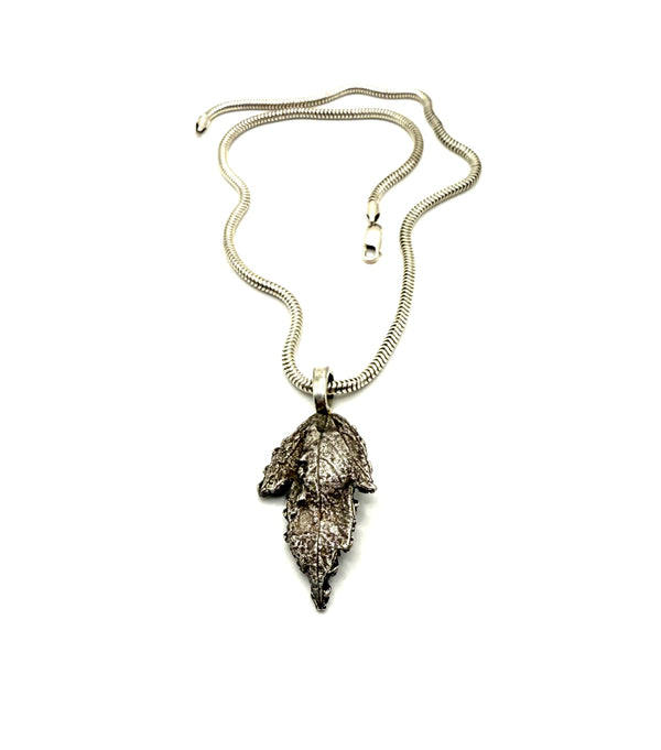 Ornate Detailed Leaf Statement Necklace