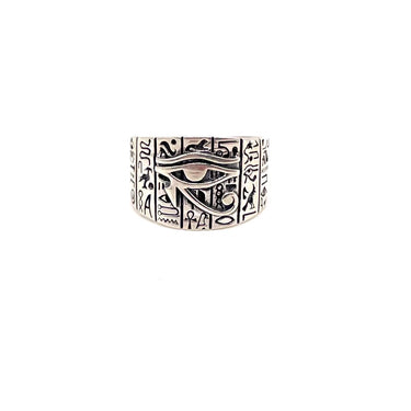 Hieroglyphic Horus Eye Ring