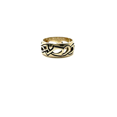 Ornate Tribal Open Work Band Ring