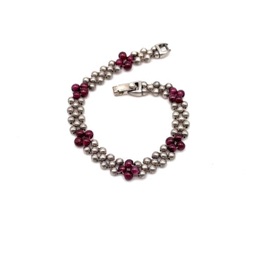 Pebbled Garnet Bead Bracelet