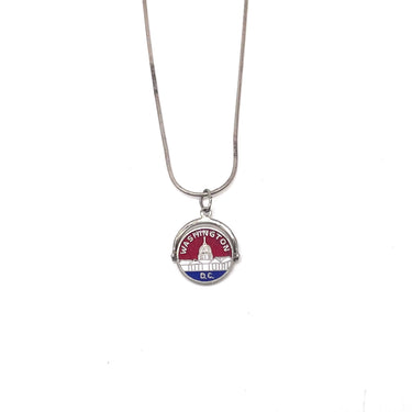 Washington DC Enameled Pendant Necklace