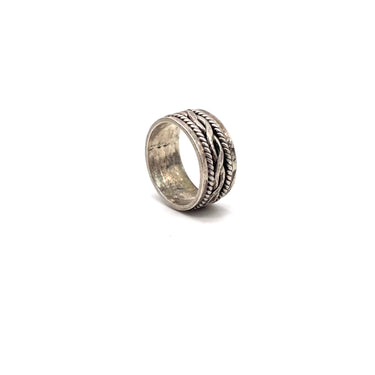 Mexico Stamped Chain Link Ring