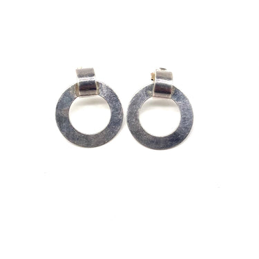 Modern Open Work Circle Earrings