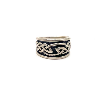 Enameled Tribal Chunky Knot Ring