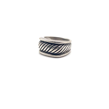 Modern Ribbed Dome Ring