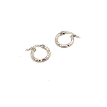 Diamond Cut Hoop Earrings