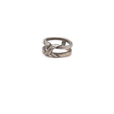 Modern Double Band X Ring