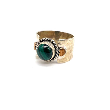 Two Tone Malachite Ring