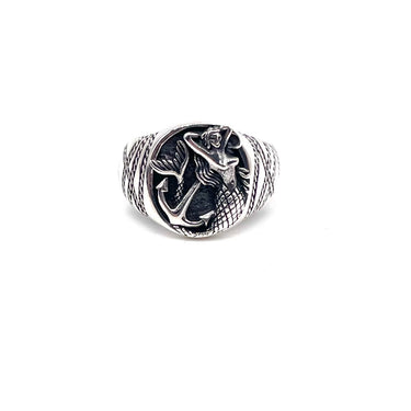 Mermaid & Anchor Statement Ring