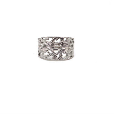 Free Form Open Work Band Ring