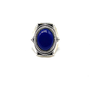 Modern Pebbled Lapis Lazuli Ring