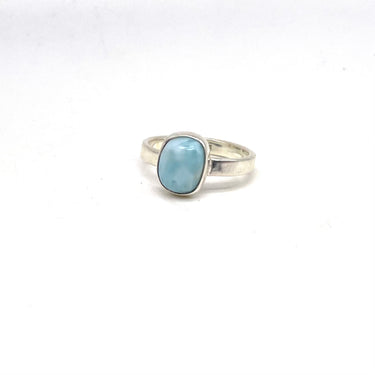 Modern Oval Larimar Ring