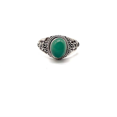 Ornate Green Onyx Ring