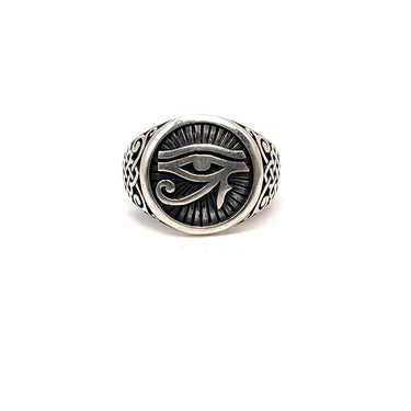 Detailed Horus Eye Statement Ring