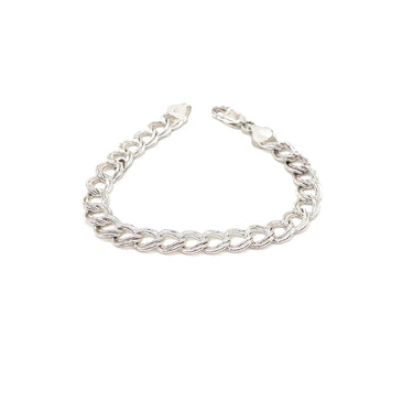 ITALY Stamped Double Curb Link Bracelet