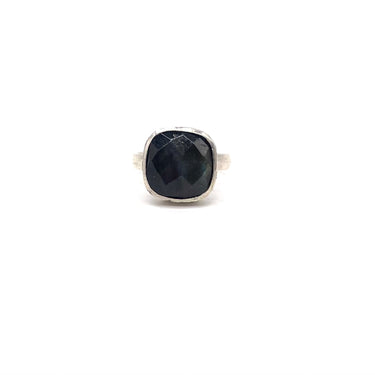 Diamond Cut Labradorite Ring