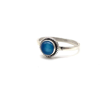 Petite Blue Chalcedony Ring