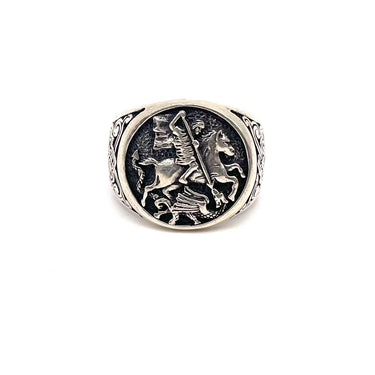 Detailed Saint George Statement Ring