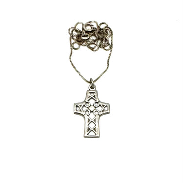 Open Work Celtic Cross Pendant Necklace