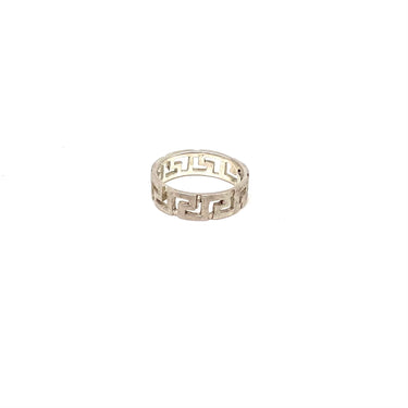 Open Work Greek Key Ring