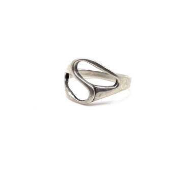 Modern Open Work Swirl Ring